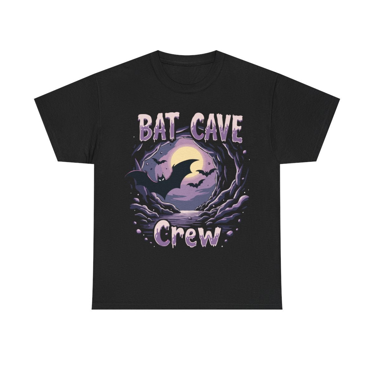 Bat Cave Crew Black Tee - MindPrinter