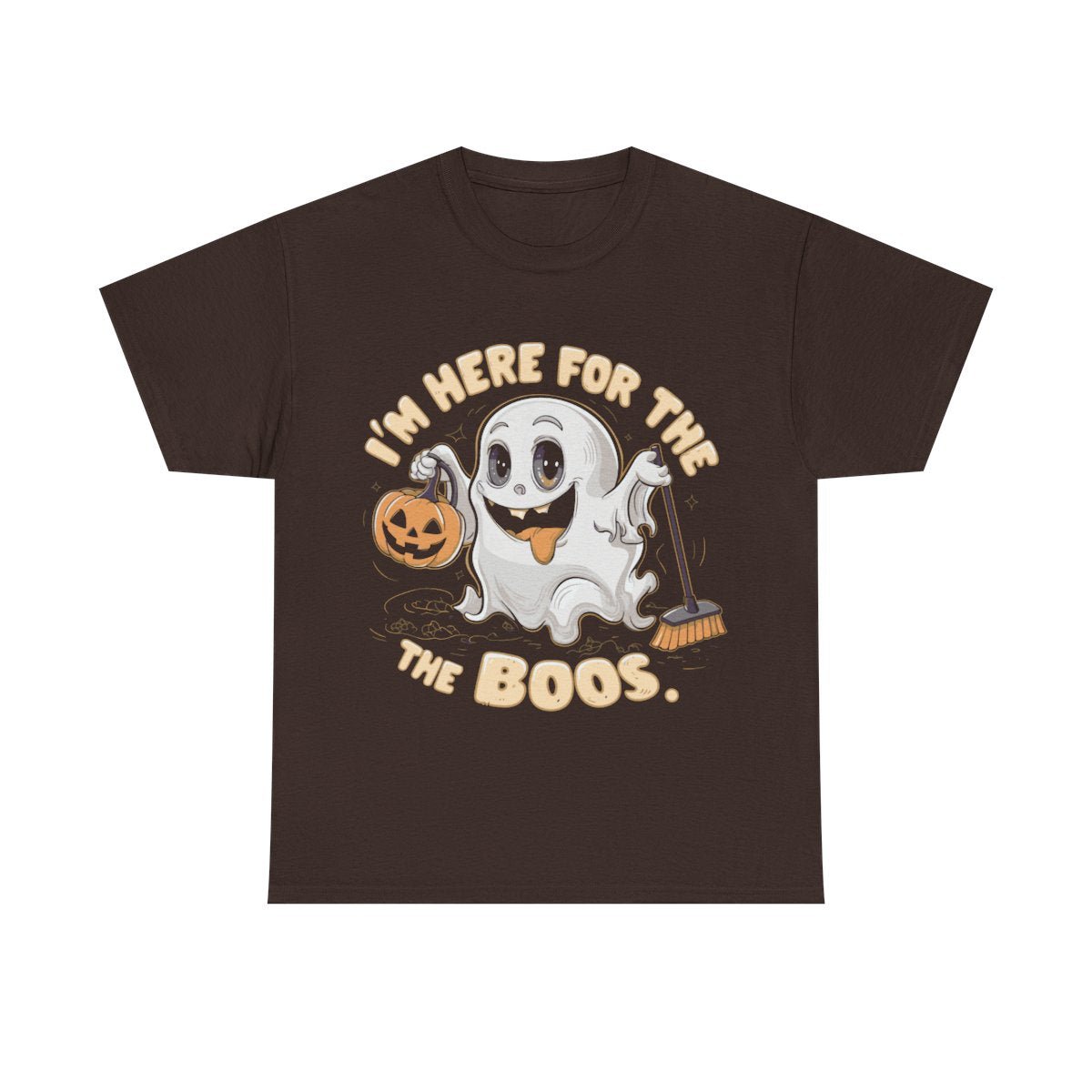 Ghostly Boo Dark Chocolate Tee - MindPrinter