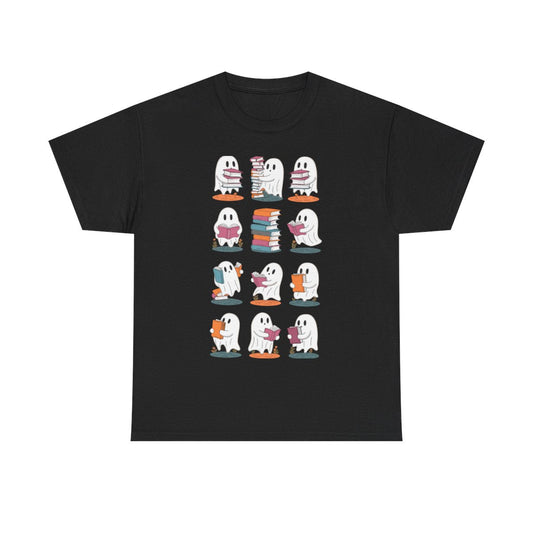 Ghostly Readers Black Tee - MindPrinter