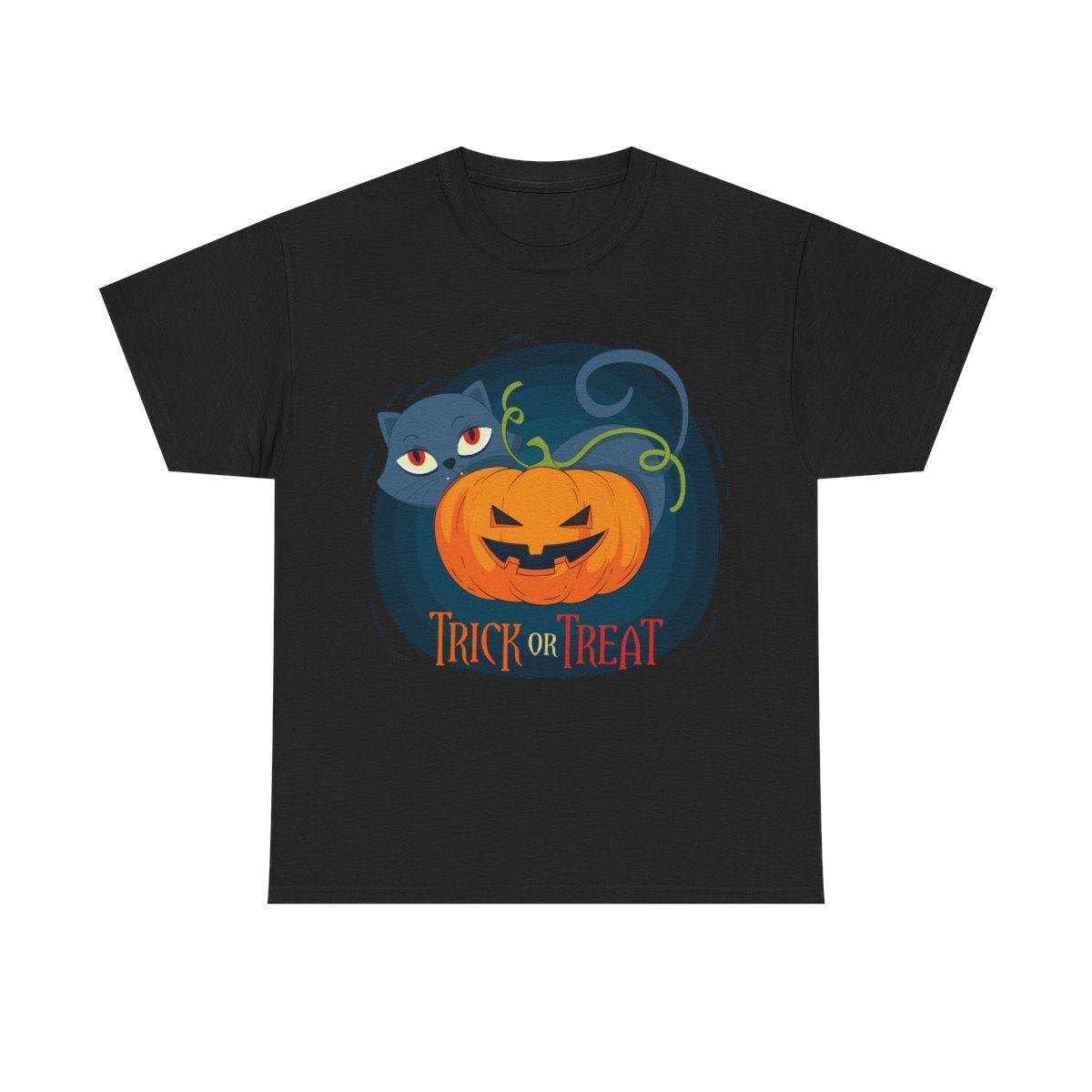 Spooky Cat & Pumpkin Tee - MindPrinter