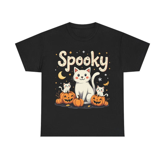 Spooky Cats Black Tee - MindPrinter