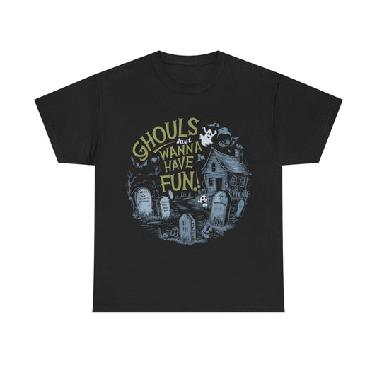 Spooky Ghouls Black Tee - MindPrinter