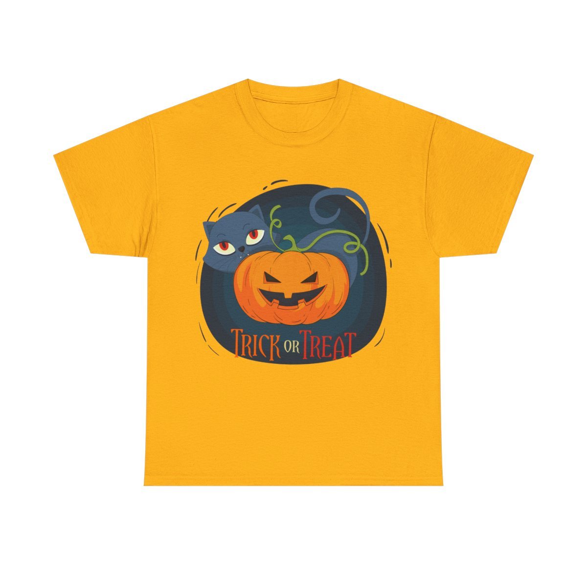 Spooky Gold Cat Tee - MindPrinter